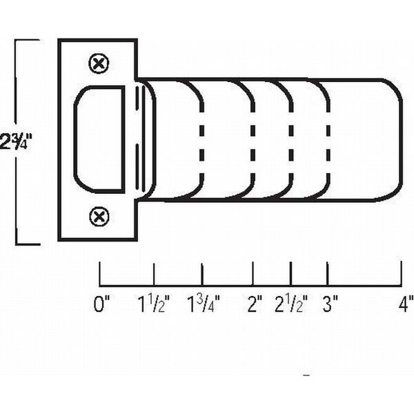 Don-Jo 2-3/4" T Strike with 1-1/2" Extended Lip ETS115DU - main